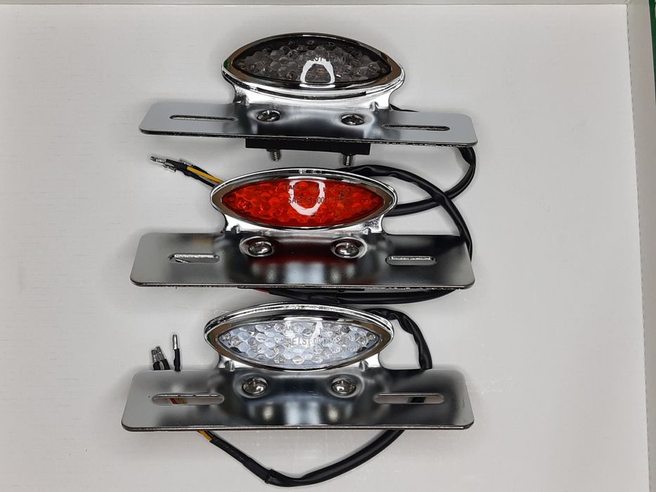 Стоп на мотоцикл универсальный светодиодный с рамкой под номер