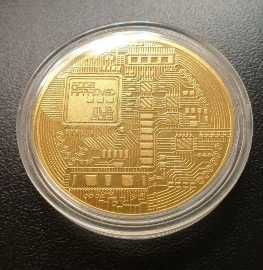 Сувенірна колекційна монета Біткоїн (Bitcoin) BTC, , в чохлі-капсулі.