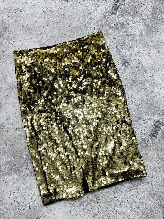 Женская юбка в золотых пайетках H&M S