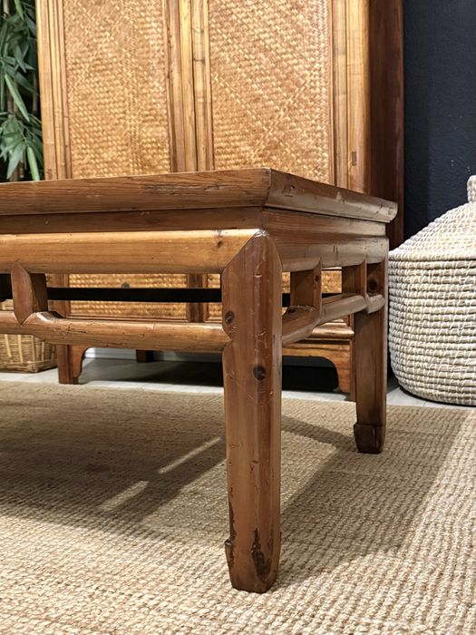 mesa centro apoio movel tv sala olmo rattan palhinha oriental antiga rustica