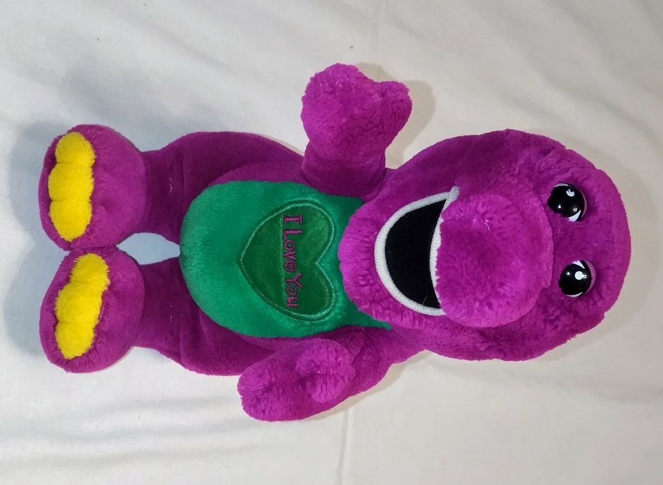 Игрушка. Плюшевая . Винтажная . Dakin Barney . Фиолетовый динозавр.