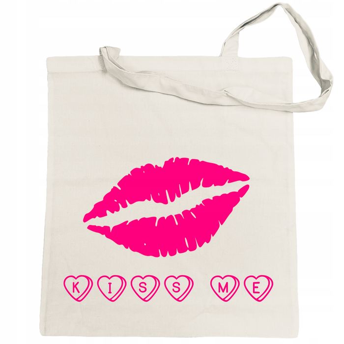 walentynkowa torba na zakupy nadruk kiss me