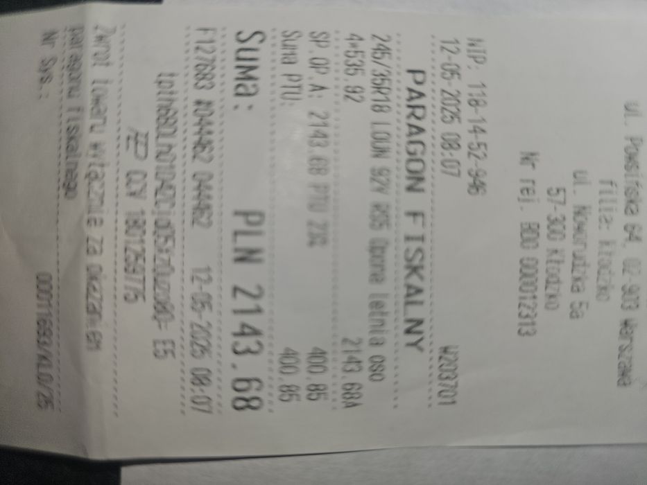 Opony Uniroyal RainSport 5 245 /35/ 18