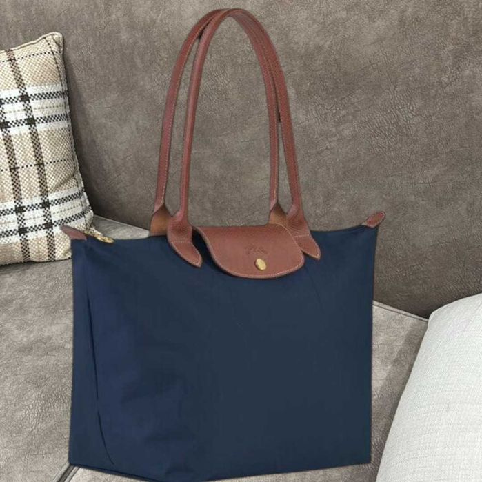 Longchamp duza torba navy blue