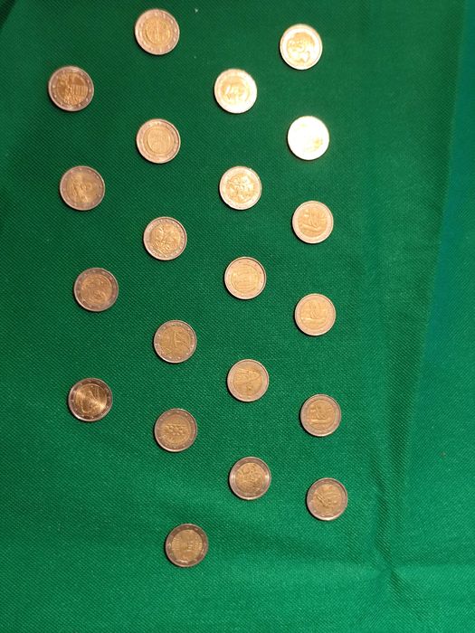 21 Moedas 2€ Comemorativas Europeias | Mónaco, França, Portugal, Alemanha