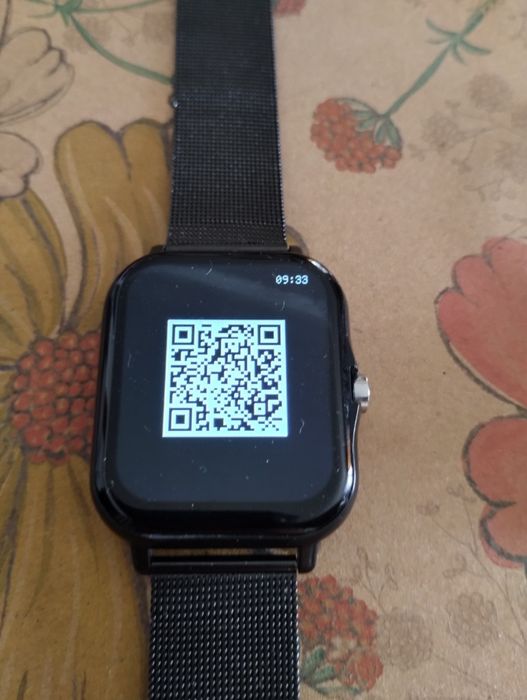Smartwatch relógio com bracelete metálica ajustável. Como novo.Excelen