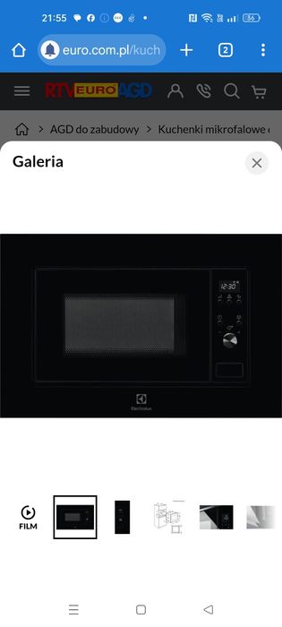 Mikrofala pod zabudowę Elektrolux LMS2203E