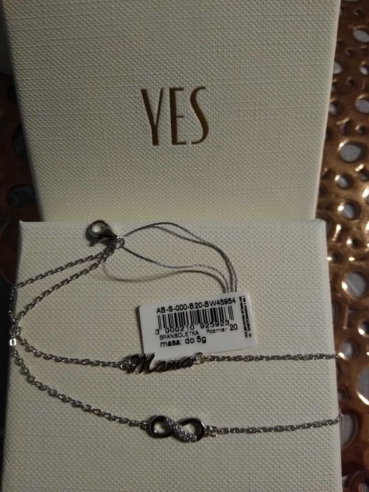 Srebrna bransoletka YES rozmiar 20