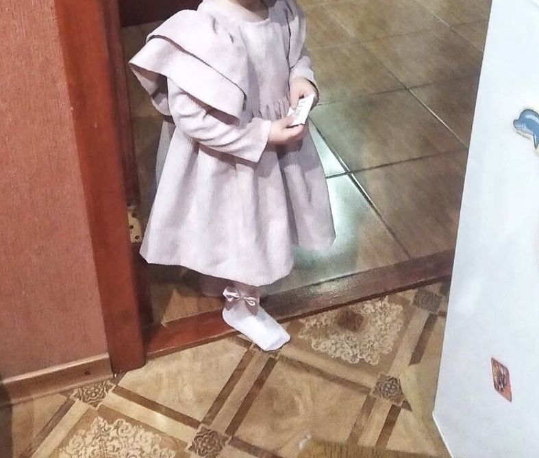 Вельветова сукня з рюшами, 92 розмір