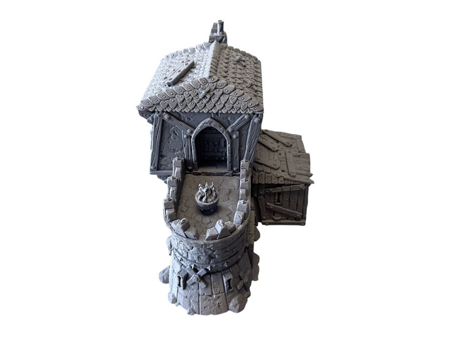 Duży dom gościnny z tarasem, druk 3d do gier bitewnych