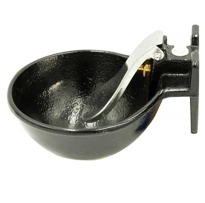 Poidło miskowe żeliwne z językiem z blachy nierdzewnej