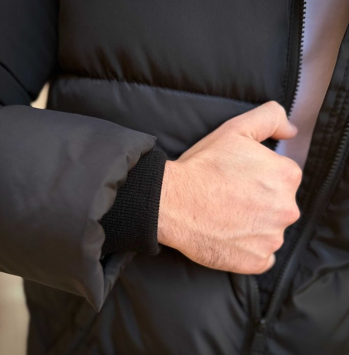 Зимняя куртка мужская Palm Angels черная зимний мужской пуховик