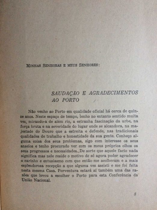 O meu Depoimento. 0 pensamento de Salazar. Edições SNI, 1949