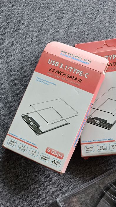 Caixa disco externo adaptador