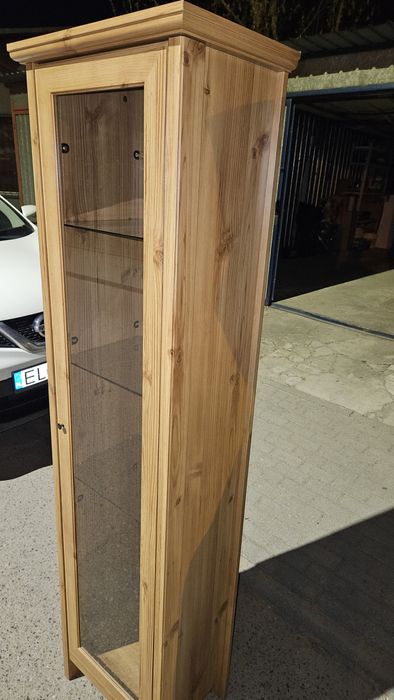Sprzedam witryna regał szkło ikea grevback dąb słupek