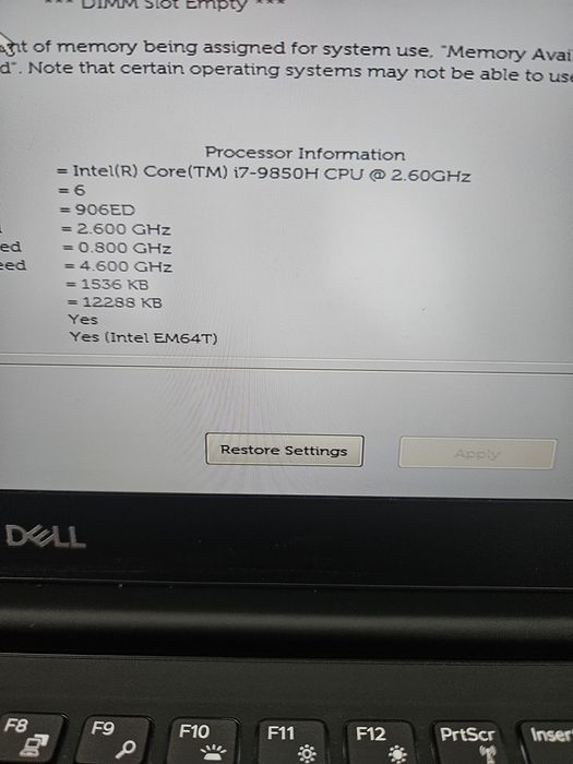 Dell Precision 5540 16 gb ram / intel i7