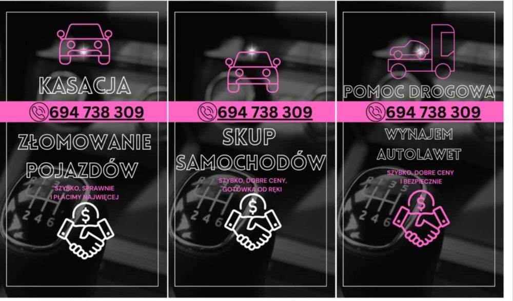 K-U-P-I-Ę KAŻDE AUTO - SKUP AUT + SKUP Motocykli  -  694 $ 738 $ 309