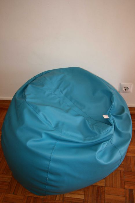 Puff Azul Turquesa - Espaço Casa