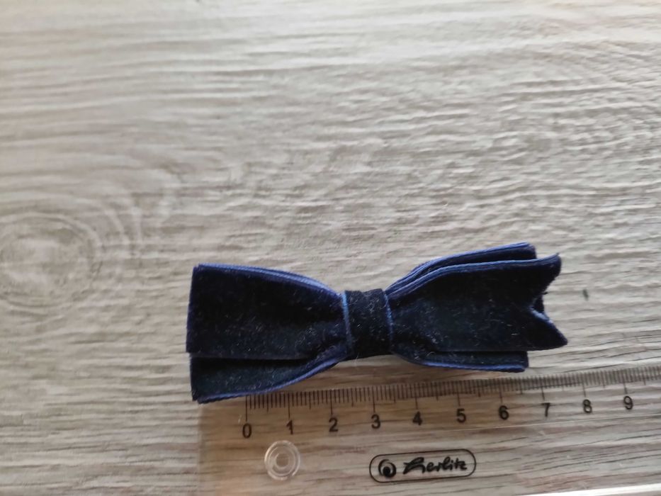 Spinki kokardki granatowe Goth Lolita Emo