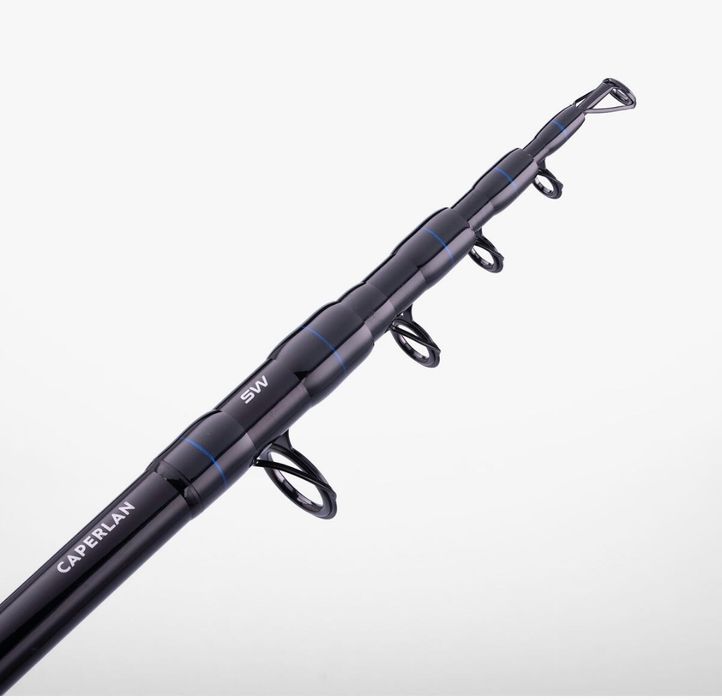 Cana de pesca de fundo no mar Seacoast