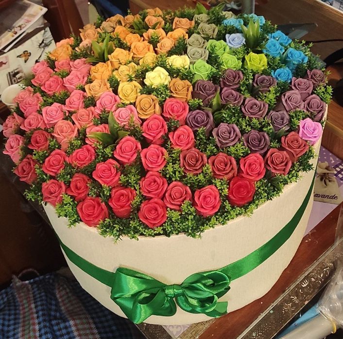 Букет из мыльных роз (103шт)