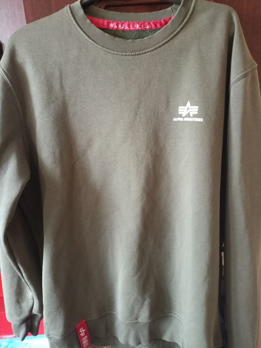 Кофта alpha industries зеленая