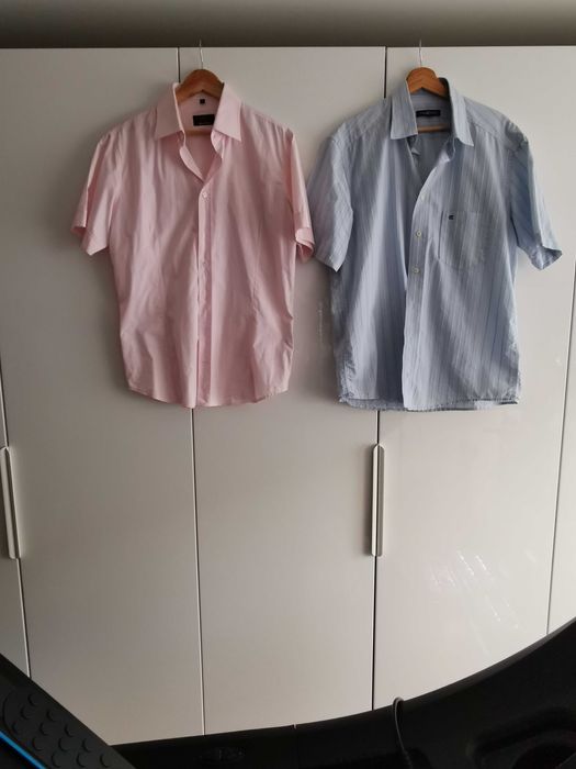 koszula męska krótki rękaw markowe 2 sztuki firma casa moda roz. L