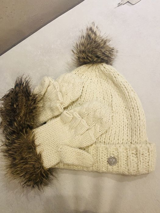 Komplet czapka i rękawiczki RIVER ISLAND beżowy
