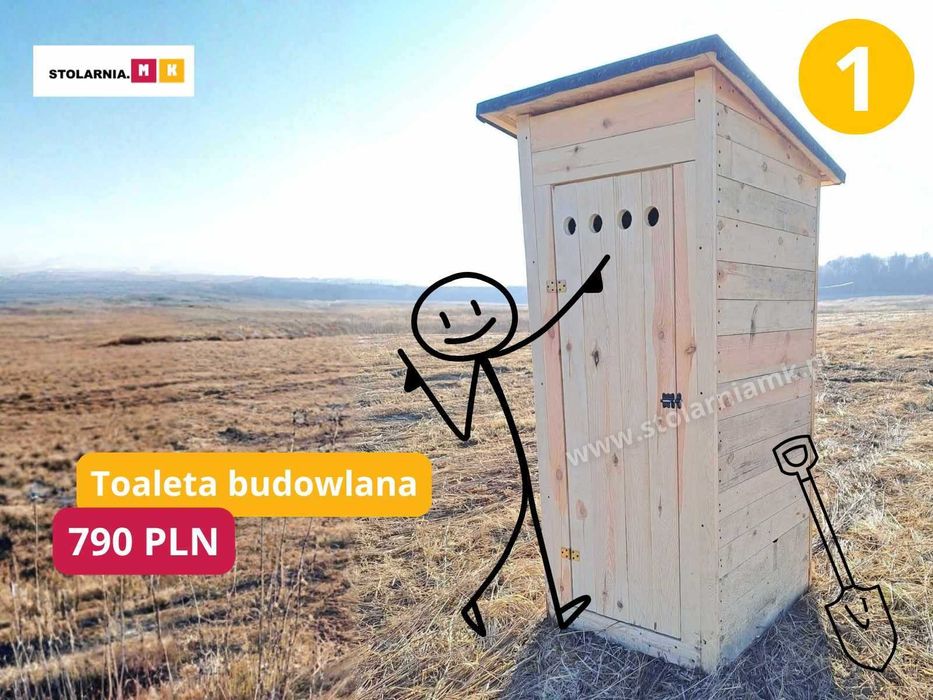 Kibelek drewniany, kibelek, Dostępne od ręki Zapraszam