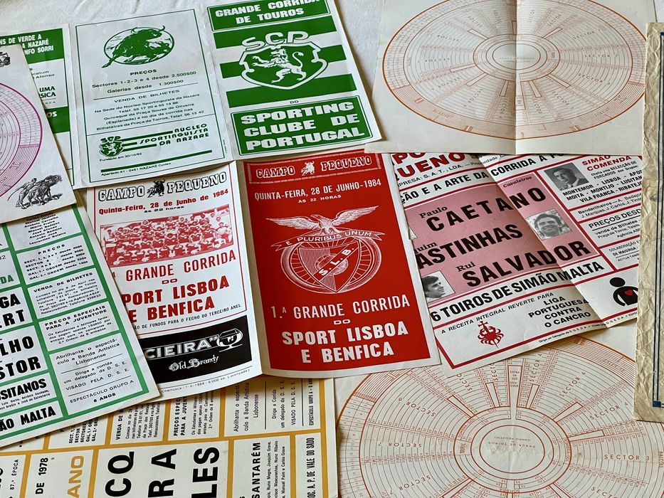 Lote de 9 programas tourada antigos