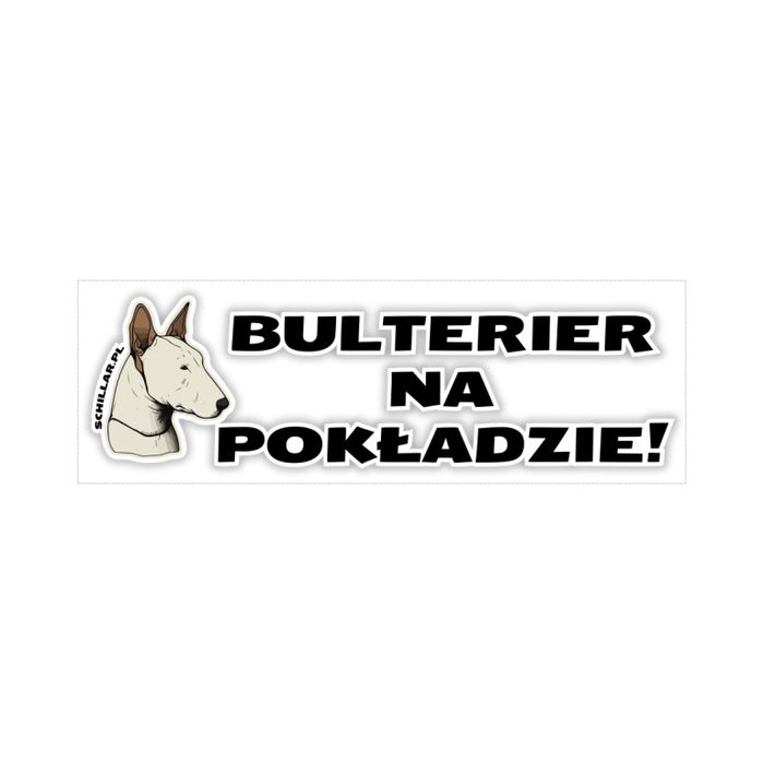Naklejka na samochód BULTERIER NA POKŁADZIE