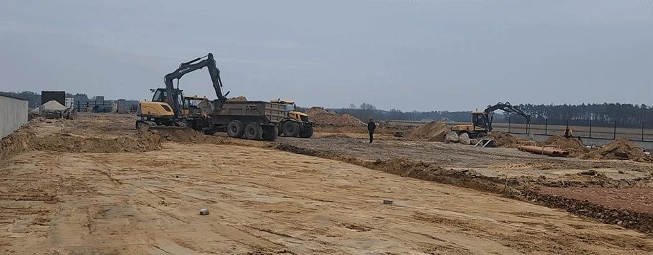 Usługa kruszarką, kruszarka, koparka, ładowarka, walec, młot.