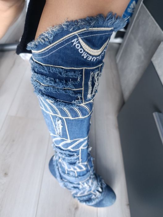 Джинсові чоботи жіночі