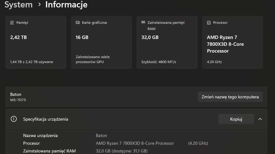 Komputer Gamingowy. Grafika Radeon RX 6900 XT OC Formula 16GB GDDR6