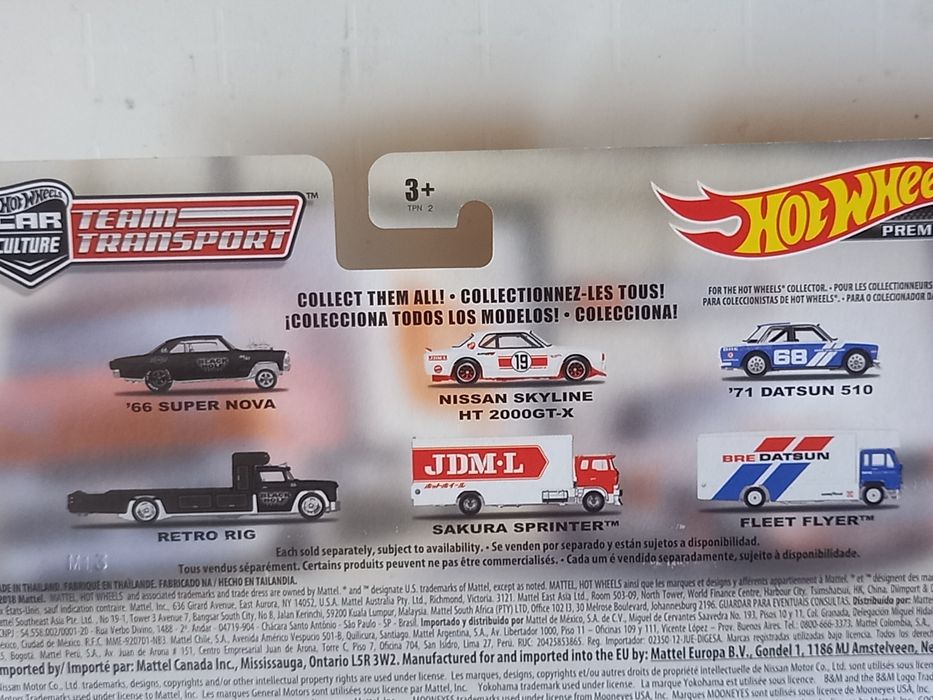 Hot wheels team transport nissan skyline ht 2000GT-X sakura sprinter