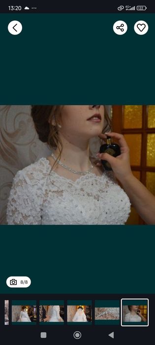 Біла весільна сукня | Мереживний верх + шнурівка
Біла весільна сукня |