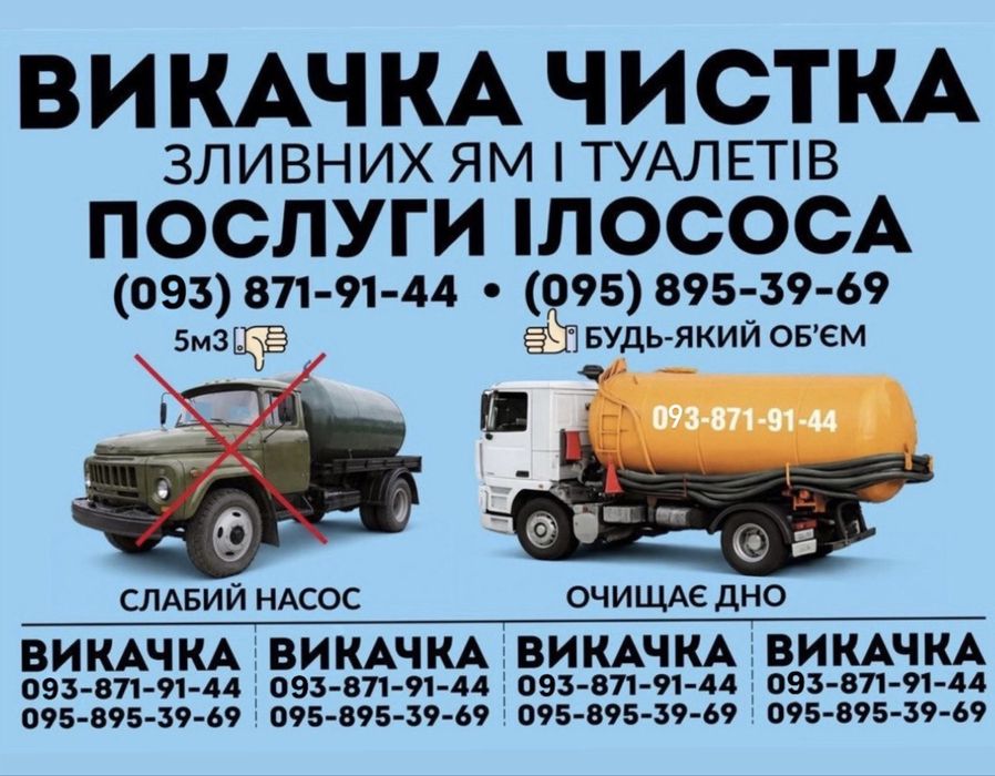 Выкачка сливных ям и туалетов