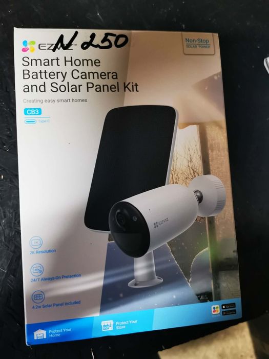 Zestaw kamera zewnętrzna + panel solarny, EZVIZ