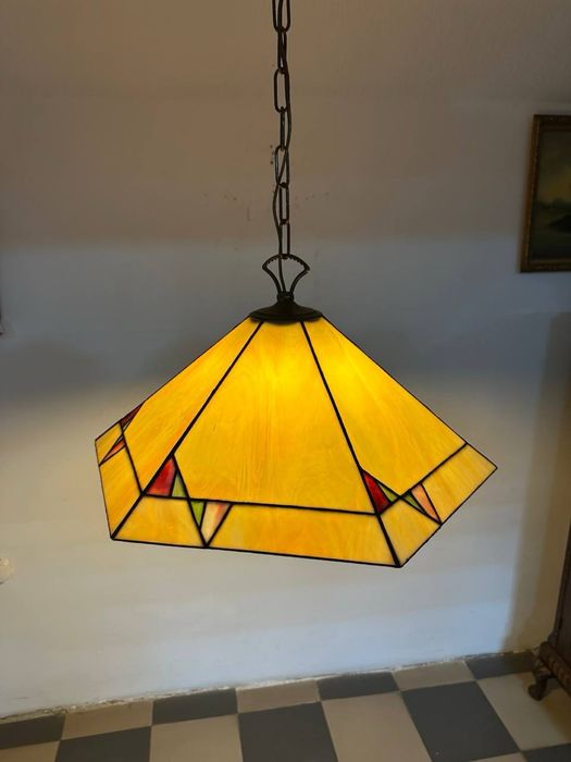 Люстра в стилі Тіффані світильник підвісний вітраж 7602