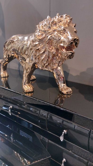 FIGURKA LAMPART LAMPARD Gepard 30x8x8cm srebna Nr.547