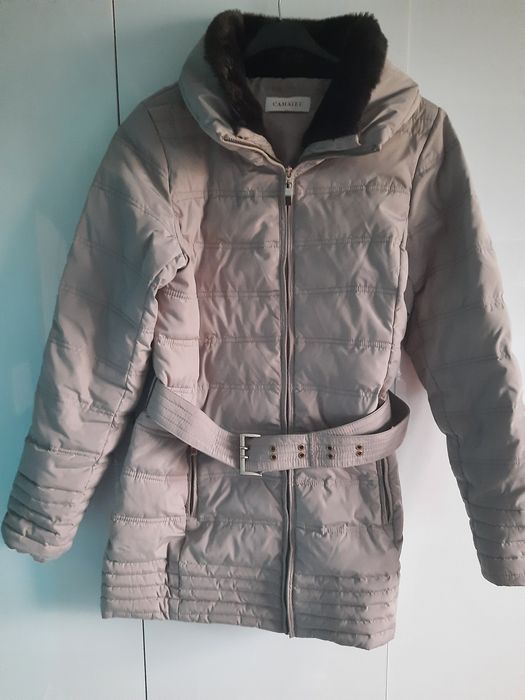 Kurtka zimowa CAMAIEU płaszczyk z naturalnym pierzem  rozm. 40