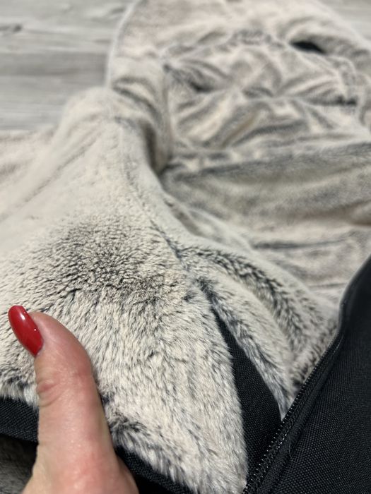 Чохол та муфта для рук чорний хутро штучне плюш Kiddy cybex