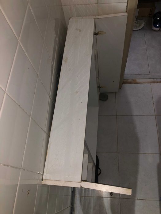 Armário de Casa de Banho com Espelho e Arrumação Lateral