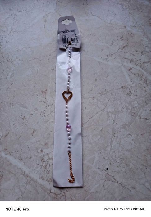 Bransoletka z sercem.