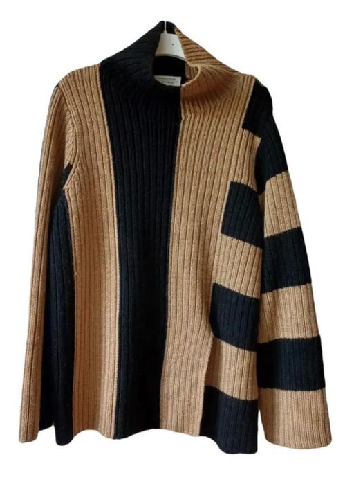 100% gruby golf z rozcięciem pasy wełna naturalna &other stories