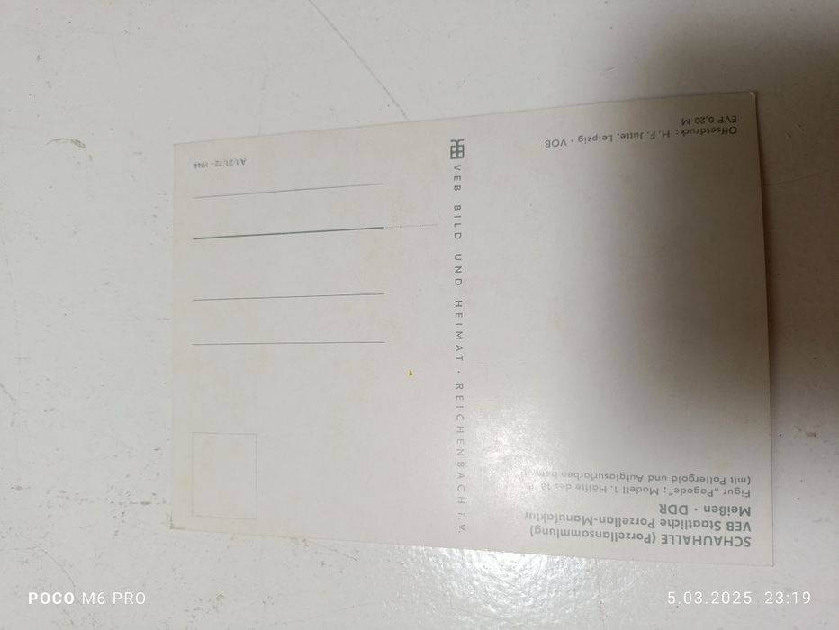 Kartka pocztowa stara porcelana pocztówka kolekcja