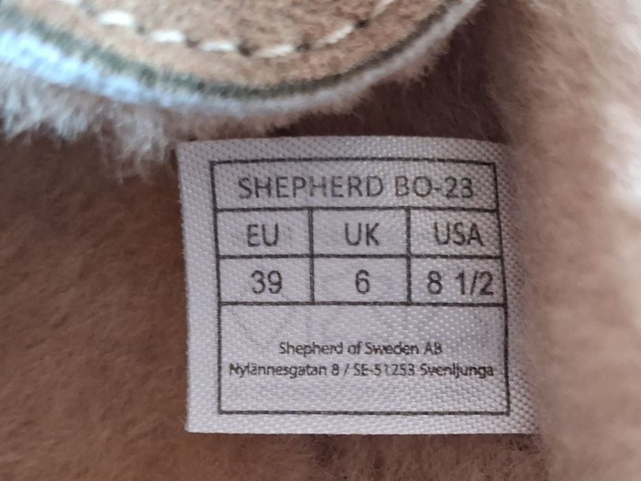 Shepherd шкіряні тапочки мокасини тапки 39 р уст див