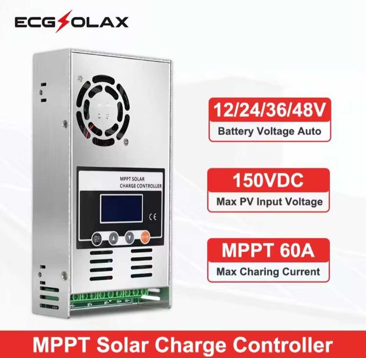 Сонячний Контролер заряду сонячної батареї 60A Мррт MPPT 12В 24 36 48