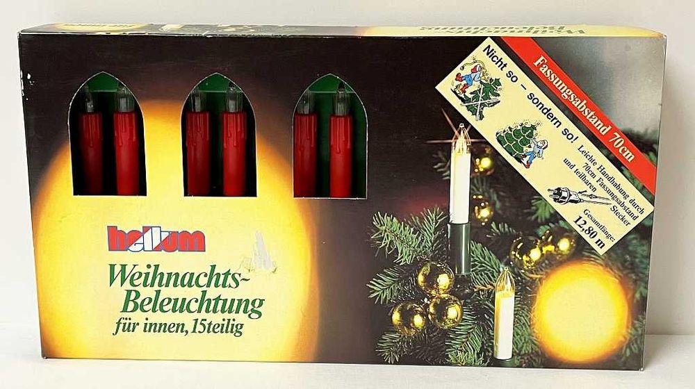 Lampki świeczki na klipsy 15 sztuk długość 12,80 m