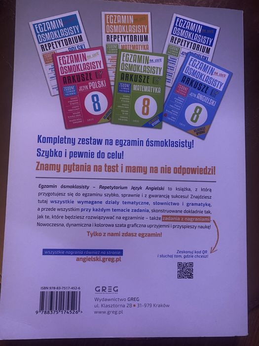 Egzamin ósmoklasisty repetytorium Język angielski